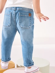 Mid Wash Denim Super Soft Pull-On Jeans With Stretch (3mths-7yrs) - Image 2 of 6