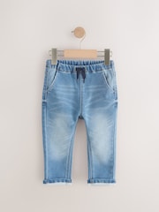 Mid Wash Denim Super Soft Pull-On Jeans With Stretch (3mths-7yrs) - Image 3 of 6