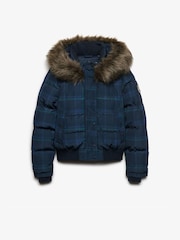 Կապույտ - Superdry Everest Hooded Bomber Puffer Coat - Պատկեր 7 7-ից