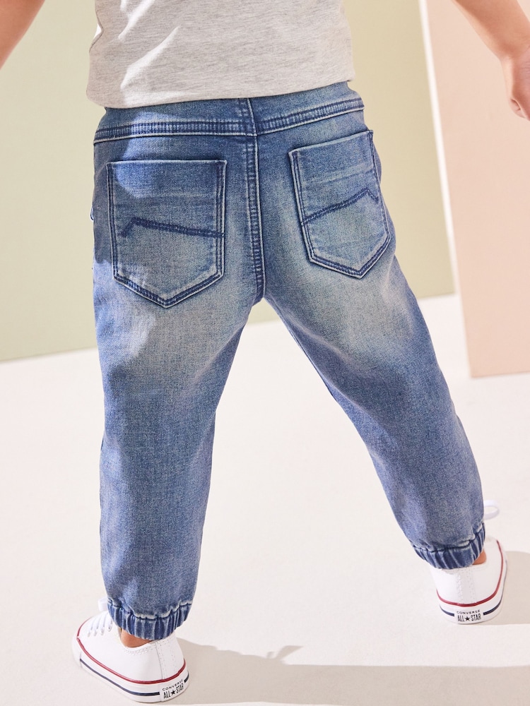 Mid Blue Joggers Jeans With Comfort Stretch (3mths-7yrs) - Image 4 of 9