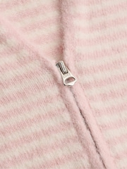 Рожевий - Superdry Brushed Knit Zip-Through Hooded Cardigan - Image 6 of 6