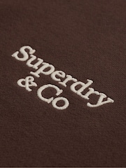 Marrón - Superdry Side Stripe Zip-Through Sweatshirt - Imagen 7 de 7