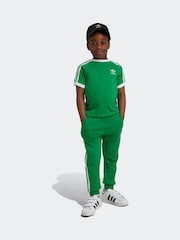 adidas Originals Green Adicolor Trefoil 100% Cotton Kids T-Shirt - Image 1 of 5