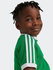 adidas Originals Green Adicolor Trefoil 100% Cotton Kids T-Shirt - Image 4 of 5