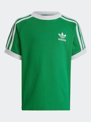 adidas Originals Green Adicolor Trefoil 100% Cotton Kids T-Shirt - Image 5 of 5