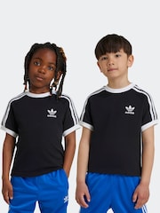 adidas Originals Black Adicolor Trefoil 100% Cotton Kids T-Shirt - Image 1 of 5
