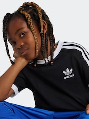 adidas Originals Black Adicolor Trefoil 100% Cotton Kids T-Shirt - Image 3 of 5