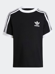 adidas Originals Black Adicolor Trefoil 100% Cotton Kids T-Shirt - Image 5 of 5