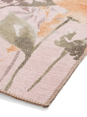Catherine Lansfield Pink Country Floral Washable Rug - Image 5 of 6