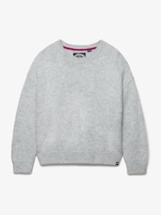 Superdry Grey Slouchy Brushed Knitted Jumper - Image 1 of 2