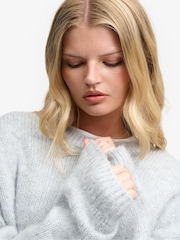 Grau - Superdry Slouchy Brushed Knitted Jumper - Bild 5 von 7