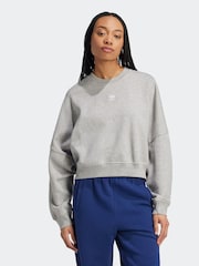 adidas originals Grey Essentials Crew Sweatshirt - Image 1 of 7