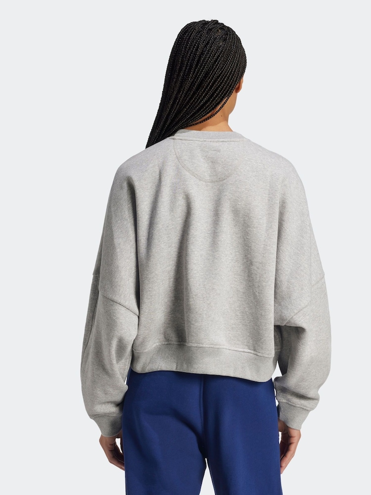 adidas originals Grey Essentials Crew Sweatshirt - Image 2 of 7