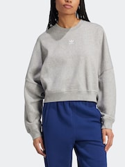 adidas originals Grey Essentials Crew Sweatshirt - Image 6 of 7