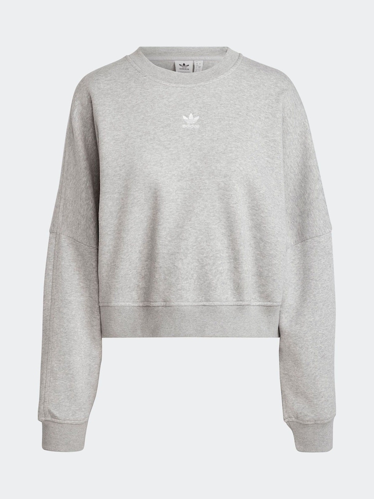 adidas originals Grey Essentials Crew Sweatshirt - Image 7 of 7