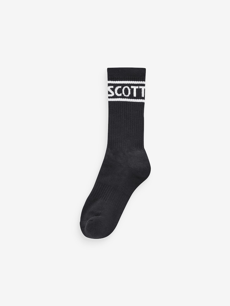 Lyle & Scott Black Jacquard Boys Sports Socks 3 Pack - Image 2 of 2