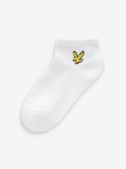 Lyle & Scott White Boys Cotton Ankle Socks 3 Pack - Image 2 of 2