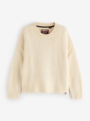 Crema - Superdry Slouchy Brushed Knitted Jumper - Imagen 1 de 1