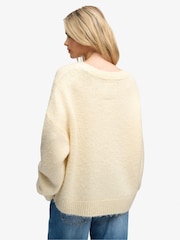 Cream - Superdry Slouchy Brushed Knitted Jumper - Bild 3 von 7