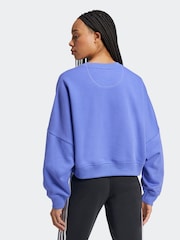 adidas originals Blue Essentials Crew Sweatshirt - Image 2 of 6