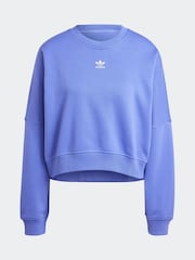 adidas originals Blue Essentials Crew Sweatshirt - Image 6 of 6