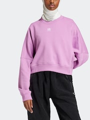 adidas originals Purple Essentials Crew Sweatshirt - Image 3 of 7