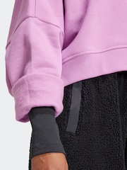 adidas originals Purple Essentials Crew Sweatshirt - Image 5 of 7