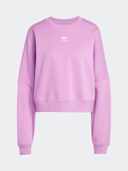 adidas originals Purple Essentials Crew Sweatshirt - Image 7 of 7
