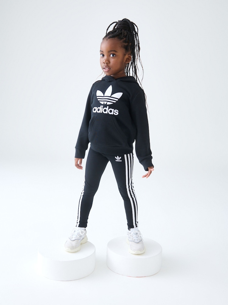 adidas Originals Black Hoodie And Leggings Set - Image 1 of 6