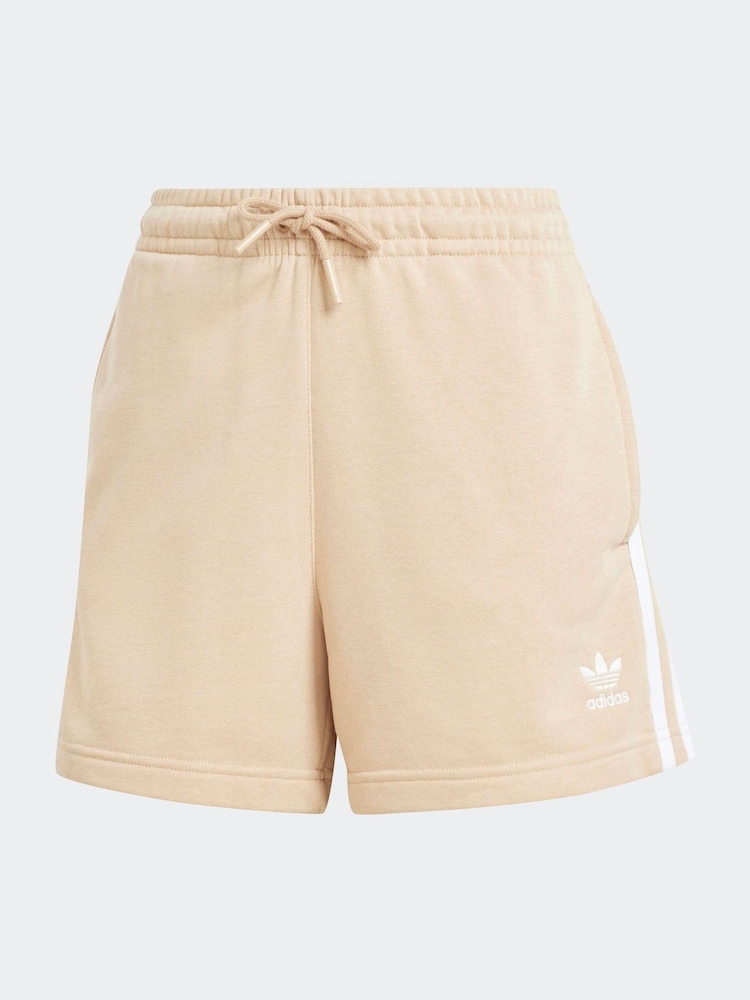 adidas Originals Brown 3-Stripes Shorts - Image 5 of 5