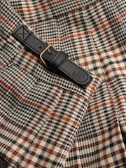 Superdry Brown Check Pleated Skirt With Buckle Detail - Image 2 of 2