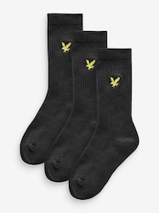 Lyle & Scott Grey Boys Scout Cotton Sports Socks 3 Pack - Image 1 of 4