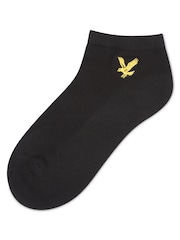Lyle & Scott Black Boys Cotton Ankle Socks 3 Pack - Image 2 of 2