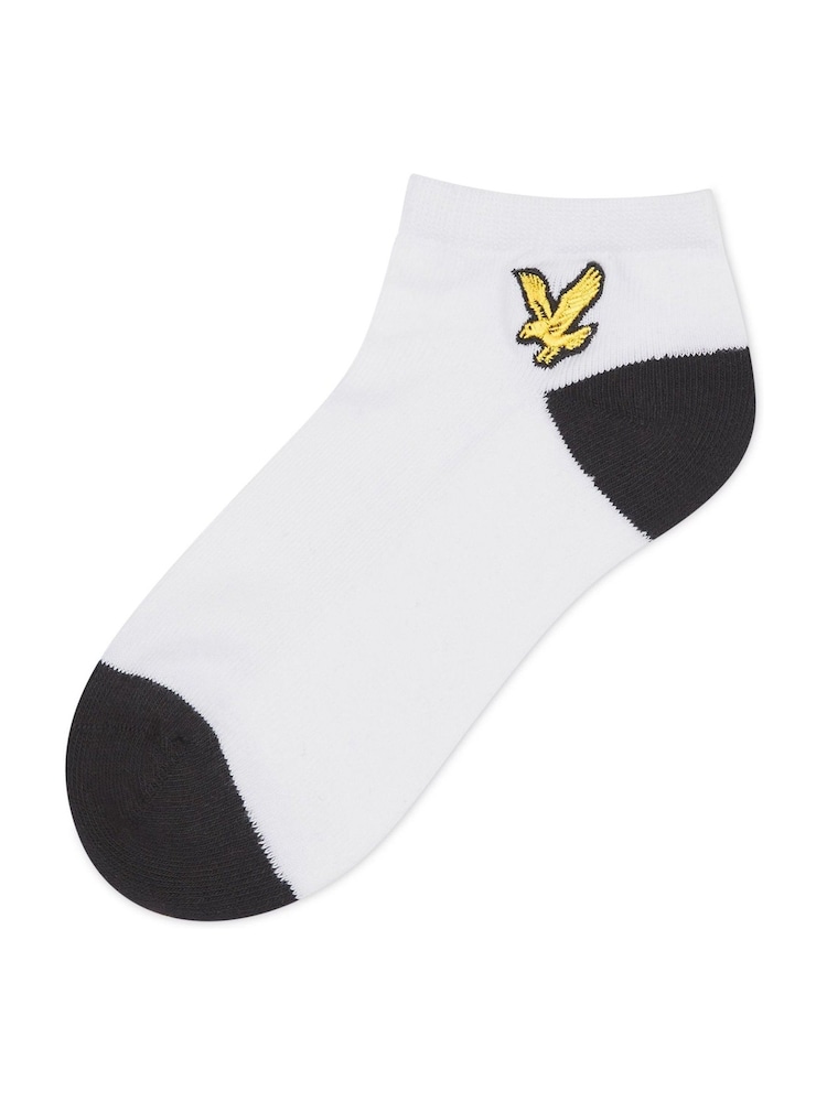 Lyle & Scott Black Contrast Heel And Toe Boys Desmond Ankle Socks 3 Pack - Image 2 of 4