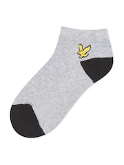 Lyle & Scott Black Contrast Heel And Toe Boys Desmond Ankle Socks 3 Pack - Image 3 of 4