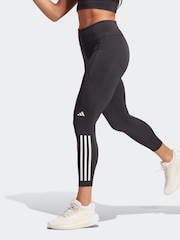 adidas Black Daily Run 3S 7/8 Leggings - Image 1 of 6