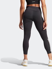 adidas Black Daily Run 3S 7/8 Leggings - Image 2 of 6