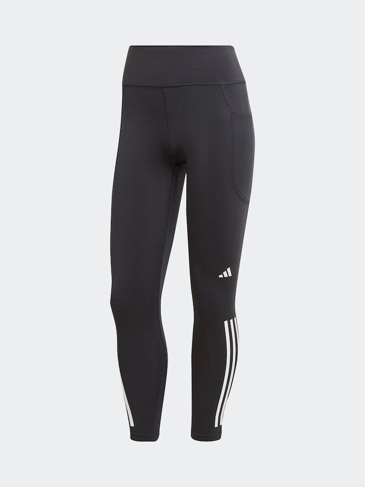 adidas Black Daily Run 3S 7/8 Leggings - Image 6 of 6