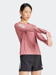 adidas Pink Own The Run Long Sleeve T-Shirt - Image 3 of 6