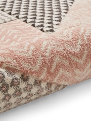 Catherine Lansfield Rose/Grey Larsson Geo Modern Rug - Image 6 of 6