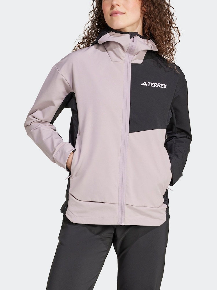 adidas Terrex Purple Multi Softshell Hiking Jacket - Image 2 of 7
