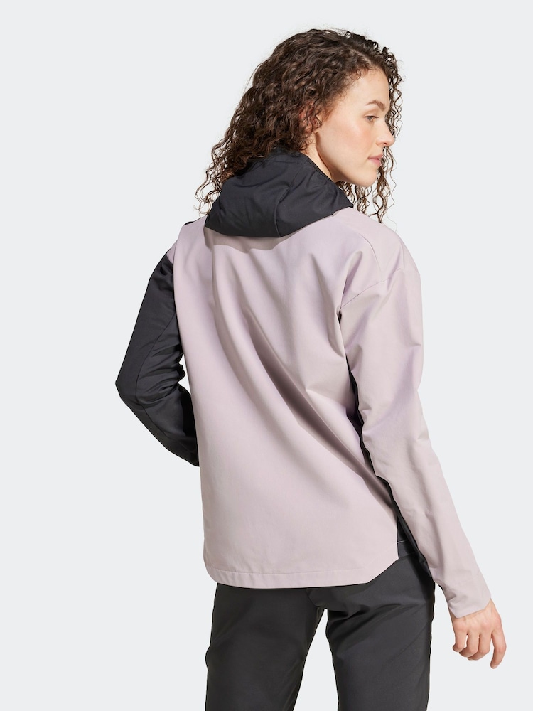 adidas Terrex Purple Multi Softshell Hiking Jacket - Image 3 of 7