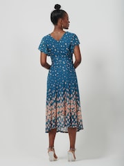 Hellblau - Jolie Moi Ausgestelltes Midikleid aus Mesh mit gespiegeltem Druck - Bild 2 von 6