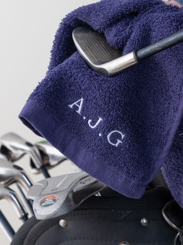Embroidered Initials Golf Towel for Him by No Ordinary Gift - Image 2 of 4 Embroidered Initials Golf Towel for Him by No Ordinary Gift - Image 2 of 4