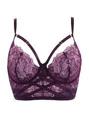 Pour Moi Purple After Hours Padded Longline Bra - Image 3 of 4