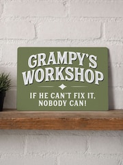 Personalised Dad's Workshop Metal Sign by No Ordinary Gift - Image 2 of 3