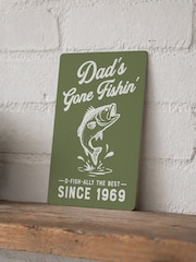 Gone Fishing Personalised Metal Sign by No Ordinary Gift - Image 1 of 2