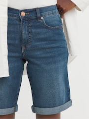 JD Williams Blue Denim Knee Shorts - Image 4 of 4