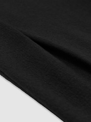 Reiss Black Leoni Cotton-Blend Barrel-Leg Drawstring Trousers - Image 6 of 6