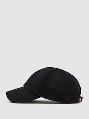 Reiss Navy Collin Wool-Blend Flannel Baseball Cap - Image 3 of 6